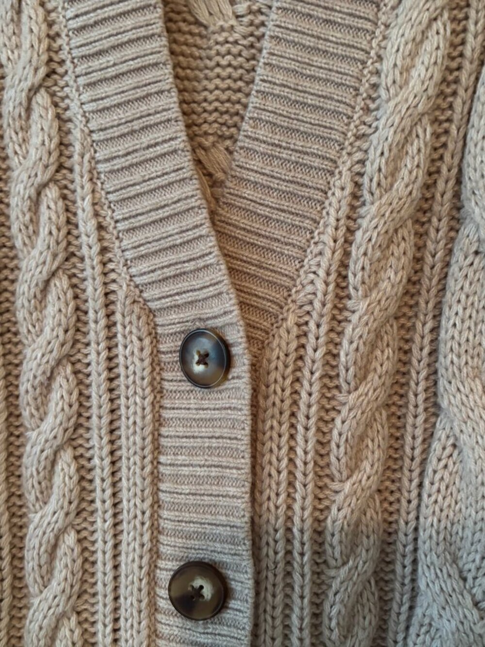 torrid Beige/Brown Chunky Knit Button-Down Cardigan - Picture 4 of 8